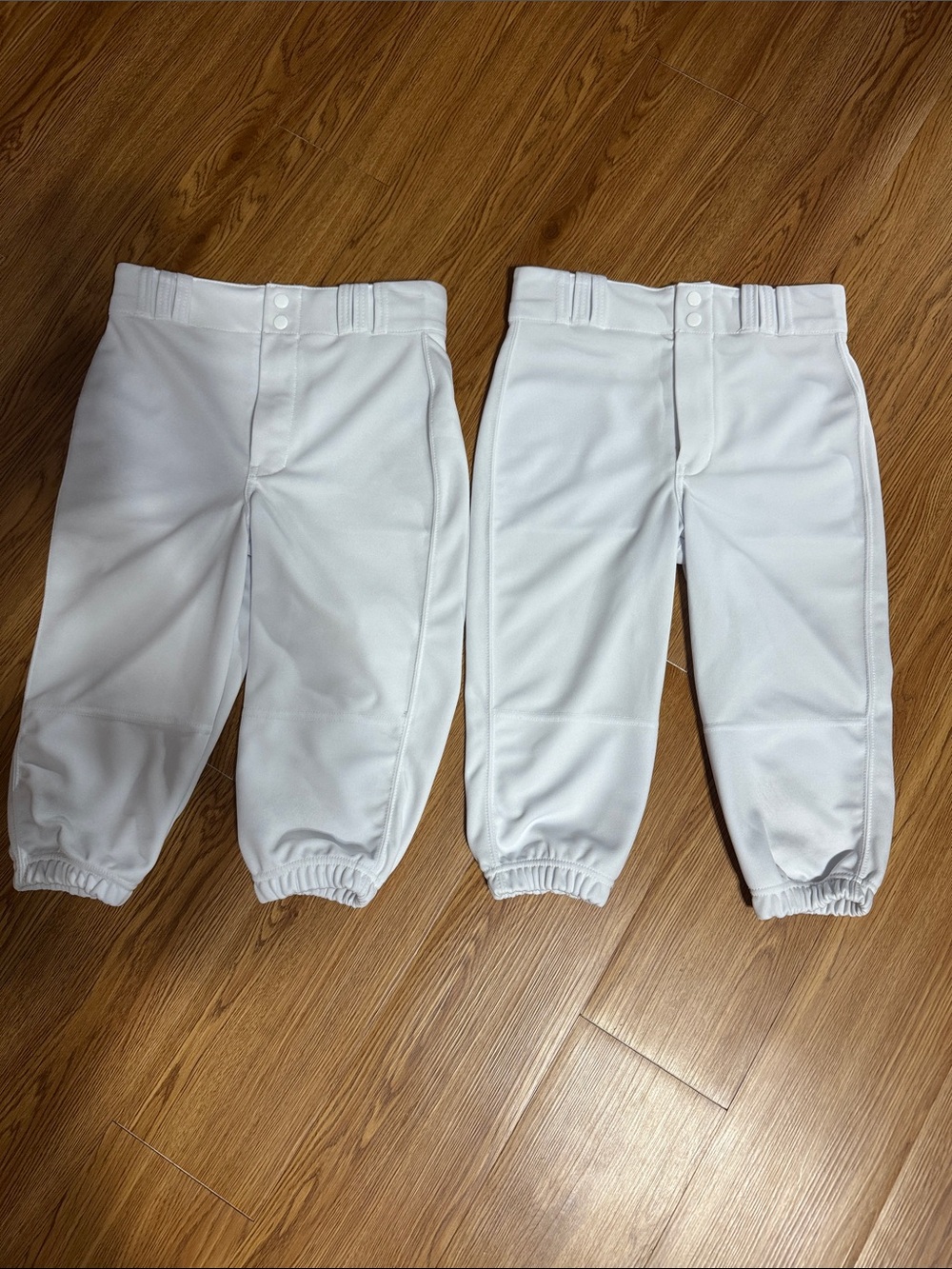 Youth large Champro White knicker baseball pants - 2 pair included NWOT